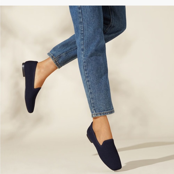 Vivia Square-Toe Loafers (Samantha) Sz 38 in Navy - Picture 16 of 16